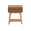 Linon Catlett Cane Side Table Nightstand in Natural