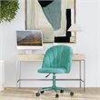 Linon Adalynn Office Rolling Desk Chair in Aqua