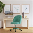 Linon Adalynn Office Rolling Desk Chair in Aqua