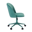 Linon Adalynn Office Rolling Desk Chair in Aqua