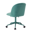 Linon Adalynn Office Rolling Desk Chair in Aqua