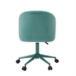 Linon Adalynn Office Rolling Desk Chair in Aqua