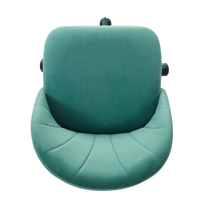 Linon Adalynn Office Rolling Desk Chair in Aqua