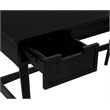 Linon Ryker Rattan Desk in Black