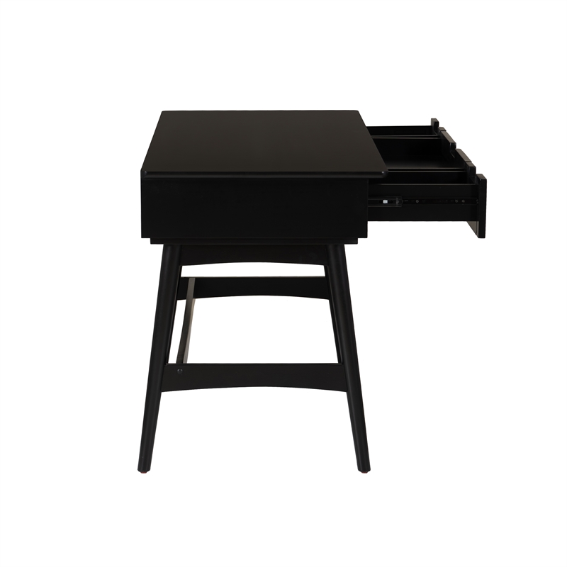 Linon Ryker Rattan Desk in Black