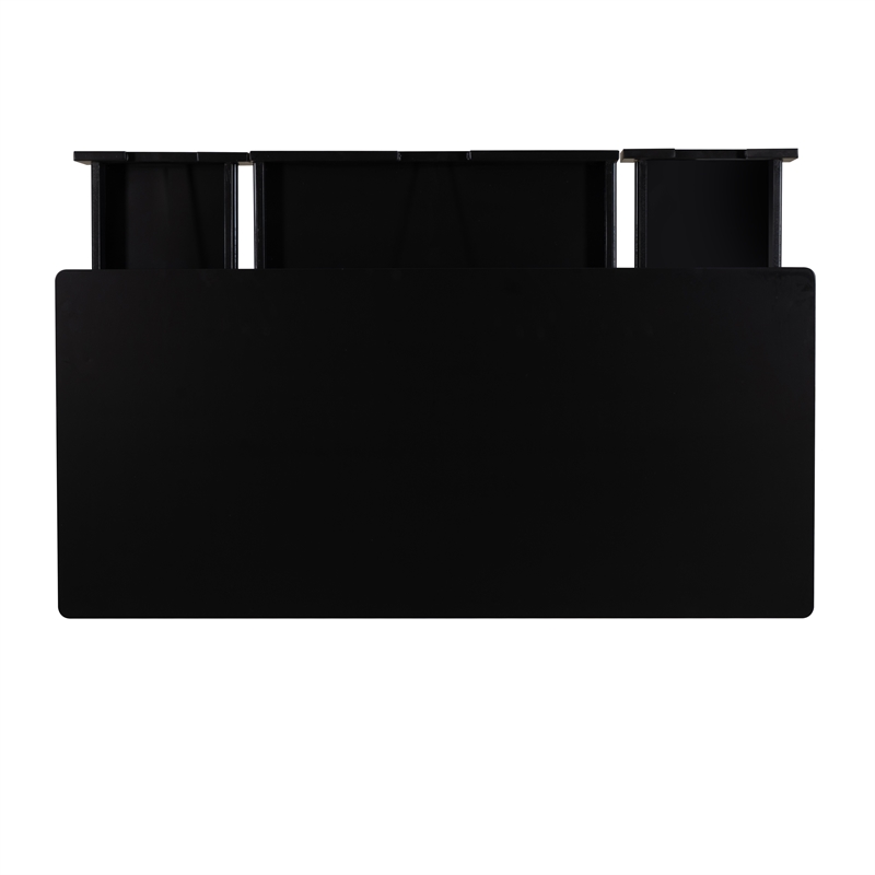 Linon Ryker Rattan Desk in Black