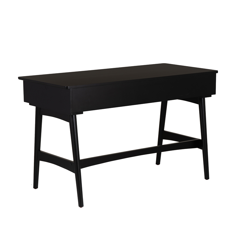 Linon Ryker Rattan Desk in Black