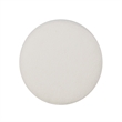 Linon Lorden Round Ottoman Sherpa in White