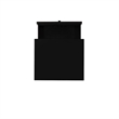 Linon Catlett Cane Side Table Nightstand in Black