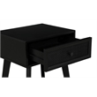 Linon Catlett Cane Side Table Nightstand in Black