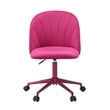 Linon Adalynn Office Rolling Desk Chair in Hot Pink