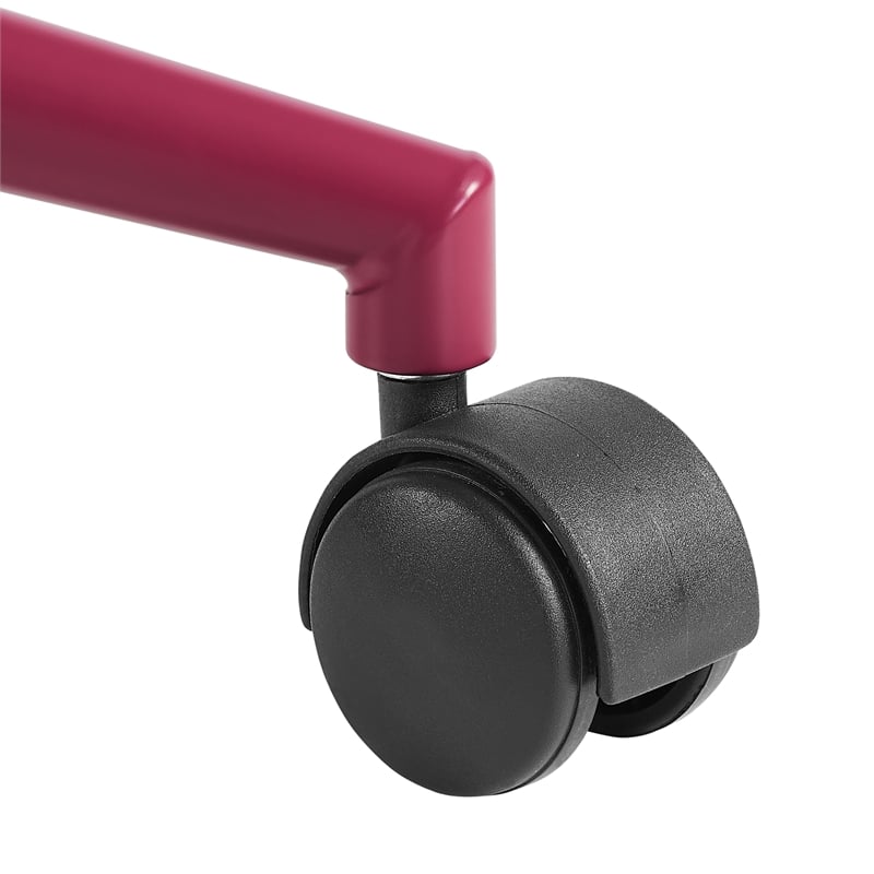 Linon Adalynn Office Rolling Desk Chair in Hot Pink