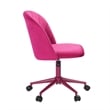 Linon Adalynn Office Rolling Desk Chair in Hot Pink