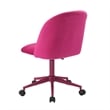 Linon Adalynn Office Rolling Desk Chair in Hot Pink