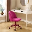 Linon Adalynn Office Rolling Desk Chair in Hot Pink