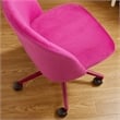 Linon Adalynn Office Rolling Desk Chair in Hot Pink