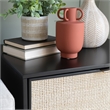Linon Collett Cane 2 Drawer Nightstand in Black