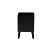 Linon Collett Cane 2 Drawer Nightstand in Black