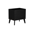 Linon Collett Cane 2 Drawer Nightstand in Black