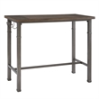 Linon Austin 3 Piece Dining Pub Set in Pewter