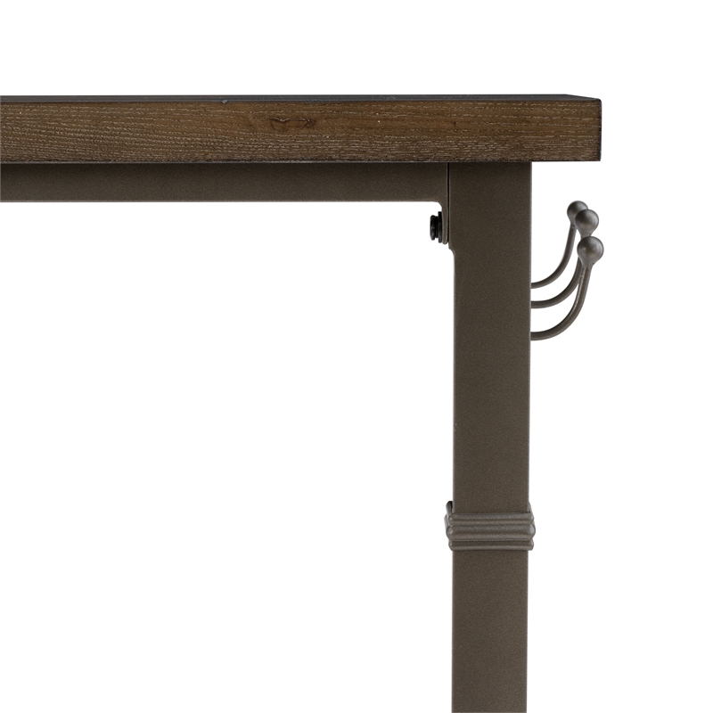 Linon Austin 3 Piece Dining Pub Set in Pewter