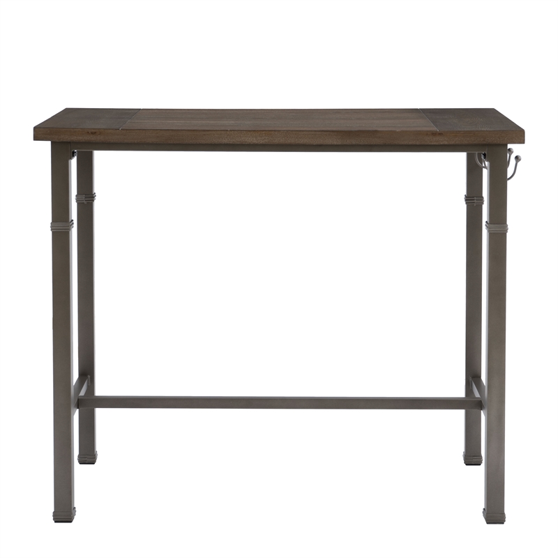 Linon Austin 3 Piece Dining Pub Set in Pewter