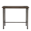 Linon Austin 3 Piece Dining Pub Set in Pewter