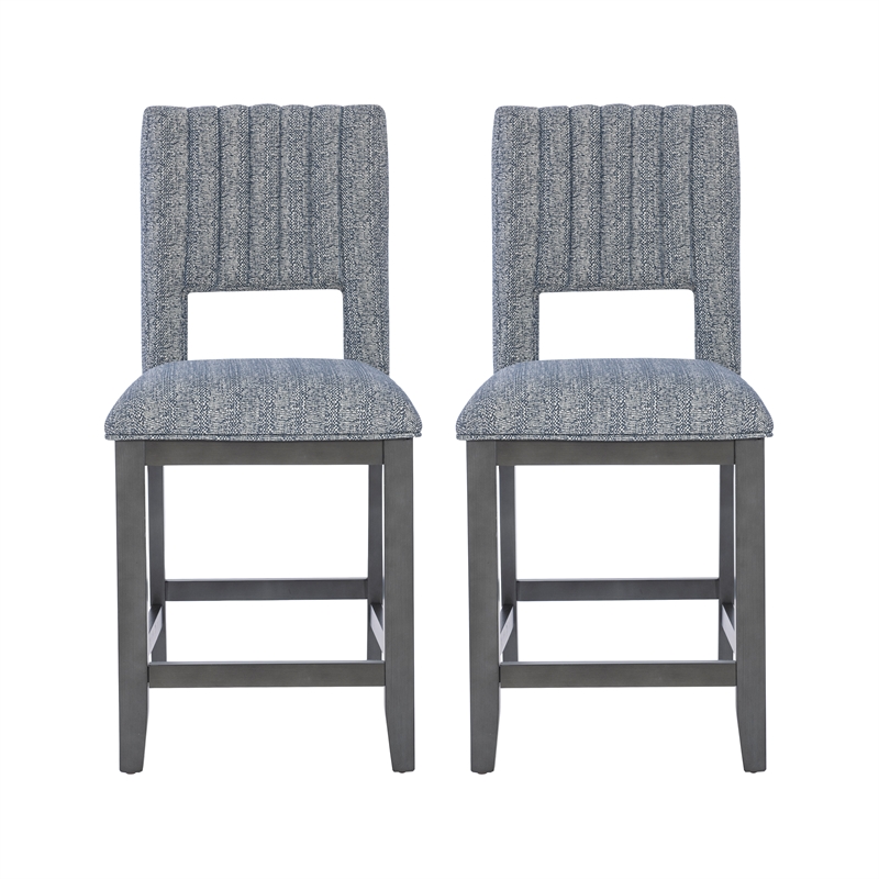 Linon Jubilee Counter Stool in Gray Set of 2