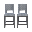 Linon Jubilee Counter Stool in Gray Set of 2