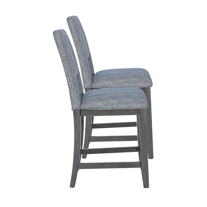 Linon Jubilee Counter Stool in Gray Set of 2