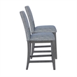 Linon Jubilee Counter Stool in Gray Set of 2