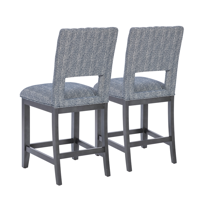Linon Jubilee Counter Stool in Gray Set of 2