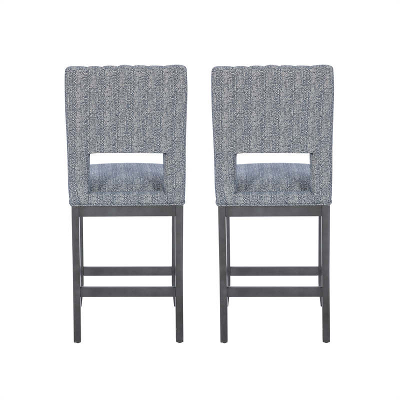 Linon Jubilee Counter Stool in Gray Set of 2