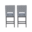 Linon Jubilee Counter Stool in Gray Set of 2