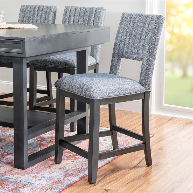 Linon Jubilee Counter Stool in Gray Set of 2