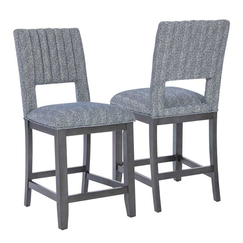Linon Jubilee Counter Stool in Gray Set of 2