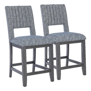 Linon Jubilee Counter Stool in Gray Set of 2