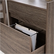 Linon Tracey Mission Office Desk Bookcase File Cabinet in Gray