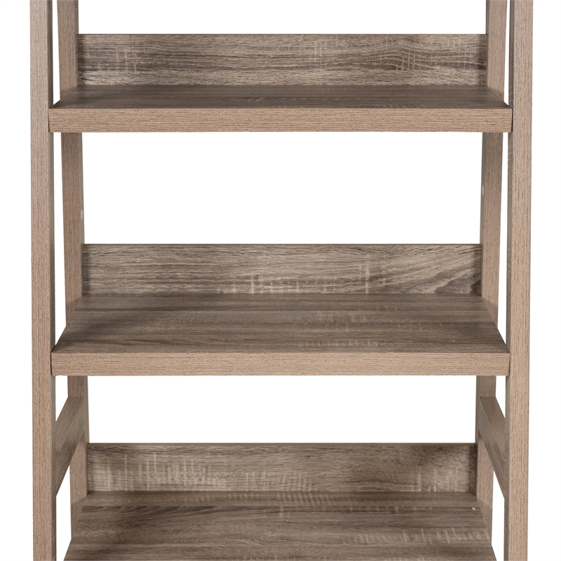 Linon Tracey Mission Office Desk Bookcase File Cabinet in Gray