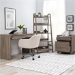 Linon Tracey Mission Office Desk Bookcase File Cabinet in Gray