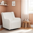 Linon Senna Swivel Rocker Chair Sherpa in White