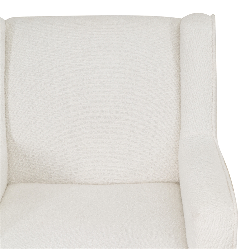 Linon Senna Swivel Rocker Chair Sherpa in White