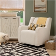 Linon Senna Swivel Rocker Chair Sherpa in White