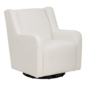 Linon Senna Swivel Rocker Chair Sherpa in White