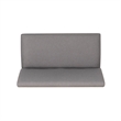 Spiva Gray Upholstered Counter Bench with Dark Grey Wooden Legs