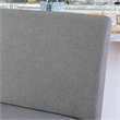 Spiva Gray Upholstered Counter Bench with Dark Grey Wooden Legs