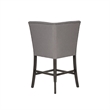 Spiva Gray Upholstered Counter Corner Seat with Dark Gray Wooden Legs