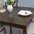 Warren 5 Piece Dining Set with 4 Upholstered Chairs in Warm Brown Wood