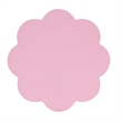 Natalia Flower Scalloped Edge Side Table with Lower Shelf in Pink Wood