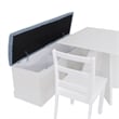 Linon Nova Wood Dining Nook Four Piece Set in White